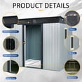 thumbnail image 2 of CarButler 8x6ft Metal Outdoor Storage Shed with Window and Transparent Plate, Lockable Sliding Doors for Garden Backyard Patio White, 2 of 7