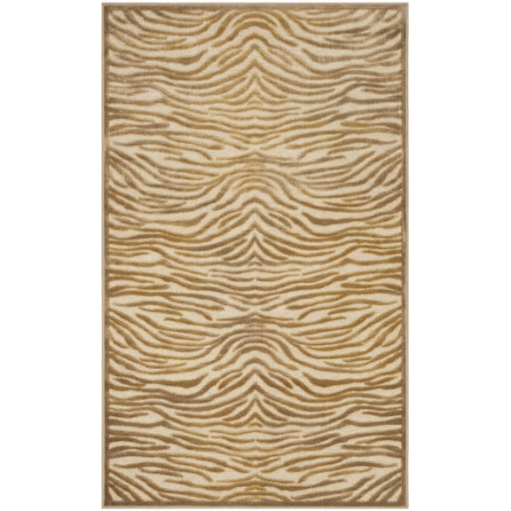 SAFAVIEH Martha Stewart Lisa Animal Area Rug, Taupe/Cream, 3'3" x 5'3"