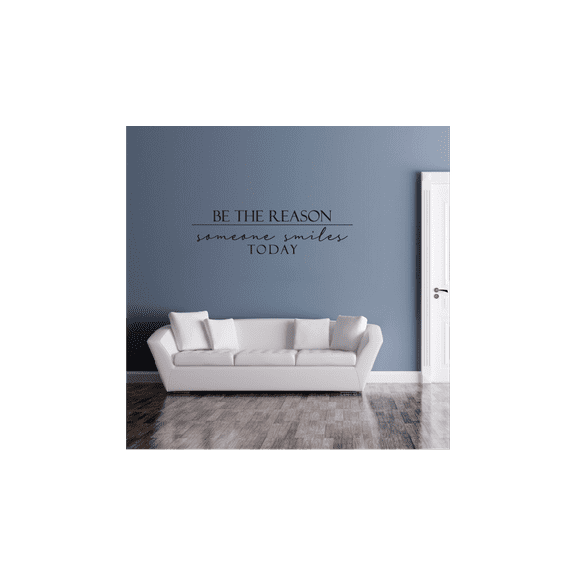 Be The Reason Someone Smiles Today - Life Quote Motivational Quote Life Inspiration Vinyl Wall Art Wall Sticker Wall Decal Decoration For Home Room Class Room Office Living Room Size (18x20 inch)