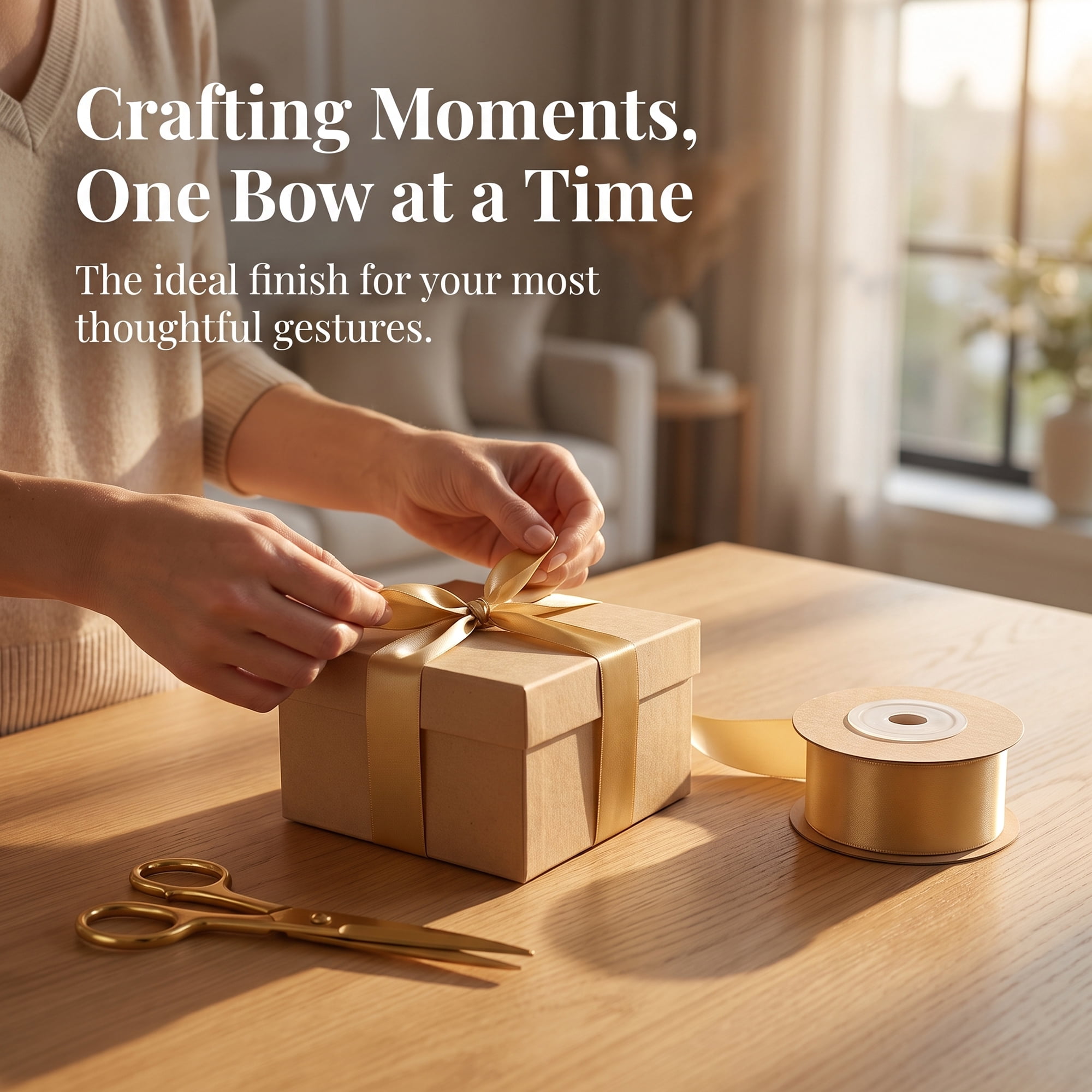 Unique Bargains Elegant Satin Ribbon for Gift Wrapping and Decoration Purposes Champagne