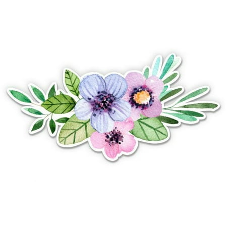 - Flower Bouquet Watercolor Boho Cute - Vinyl Sticker Waterproof Decal Sticker 5