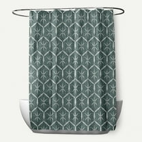 Tuinched Geometric Print Shower Curtain