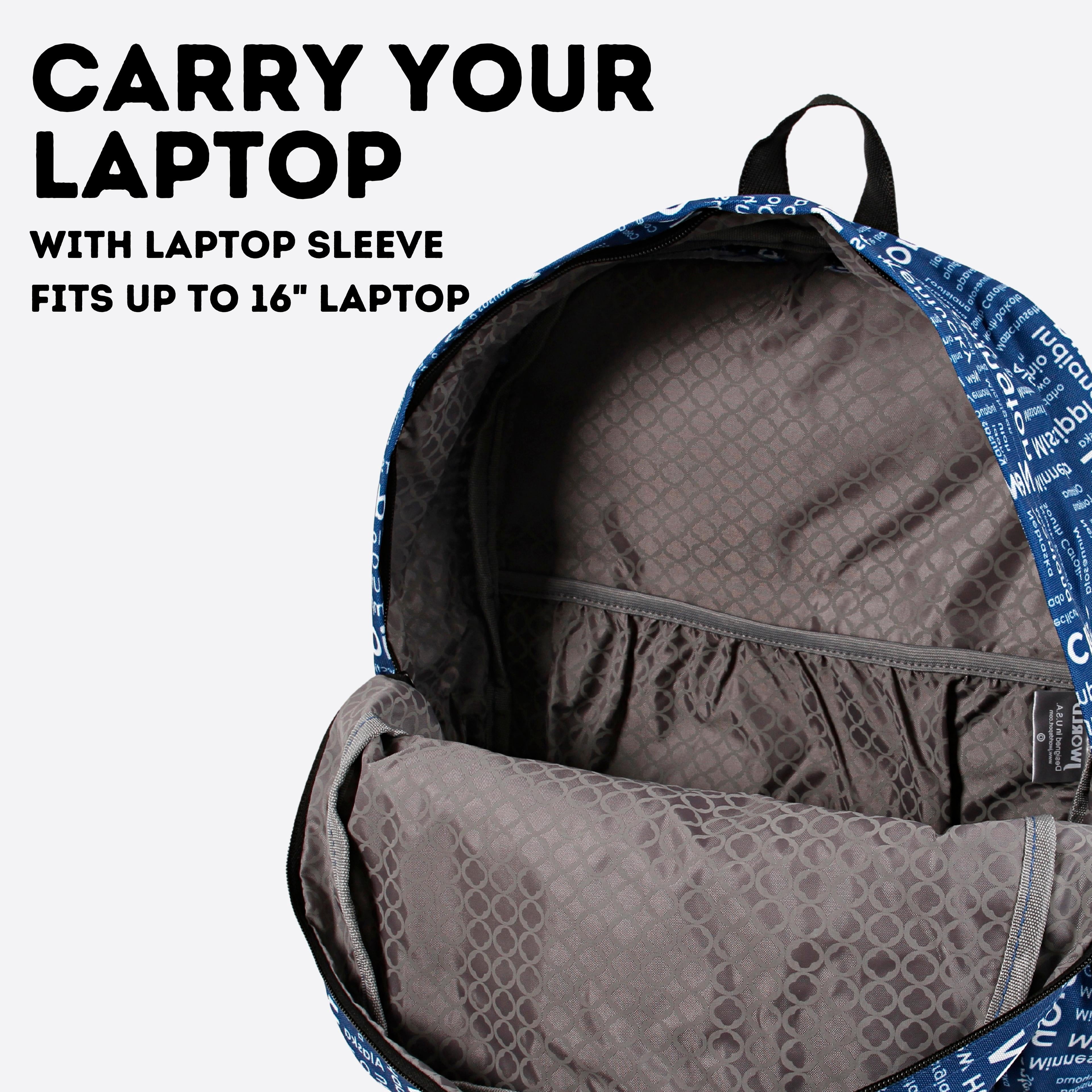 J World Oz 17" Day Backpack for School and Travel, Road Trip