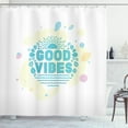 thumbnail image 1 of Ambesonne Chill Shower Curtain, Ocean Summer Beach, 69"Wx75"L, Turquoise Yellow Pink, 1 of 2