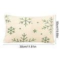 thumbnail image 3 of Gumesh Velvet Snowflake Christmas Pillow - Embroidered Holiday Throw Pillow for Sofa and Bed, Festive Home Decor, 3 of 6