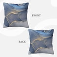 thumbnail image 2 of Abstract Marble Blue and Gold Pillow Covers 18x18 Set of 2, Art Marble Morden Throw Pillow Covers Outdoor Decorative Pillow Case for Couch Bed Sofa Cushion Home Decor, 2 of 6