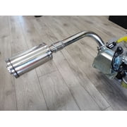 Mini Bike Exhaust Muffler Pipe with 3/4 Threaded For Mb200 GX160 GX200 196CC 212CC CT200U Mini Bike,Silver