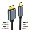 thumbnail image 2 of USB C Hard Drive Cable, 1.6ft 3.3ft 6.5ft 5Gbps Micro B to Type C Lead Portable External Hard Drive Compatible with WD, Seagate Expansion, Toshiba, M3 1TB, Galaxy S5/Note 3, 2 of 8