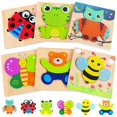 thumbnail image 1 of Bekayshad Rompecabezas de madera Juguetes para niños pequeños Regalos para niños de 1 2 3 años Niñas Rompecabezas de animales Juguetes Montessori Aprendizaje Educativo Regalos de cumpleaños de Navidad, 1 of 4