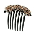 thumbnail image 5 of Peineta con forma de flor de cristal brillante, elegante artefacto para el cabello con cabeza esférica para mujer, peineta con siete dientes para la parte posterior de la cabeza, 5 of 5