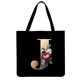 thumbnail image 1 of (J) Bolso Hombro Gran Capacidad Lino Con Flores Y 26 Letras (40*40 CM), 1 of 5