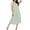 Light Green, variant on Ekouaer Nightgowns for Women Bamboo Viscose Long Night Gown Short Sleeve Moo Moos V Neck Sleep Shirts Pleated House Dress