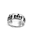 thumbnail image 4 of Etched Crown King Ring .925 Sterling Silver Band Jewelry Female Male Unisex Size 7, 4 of 4