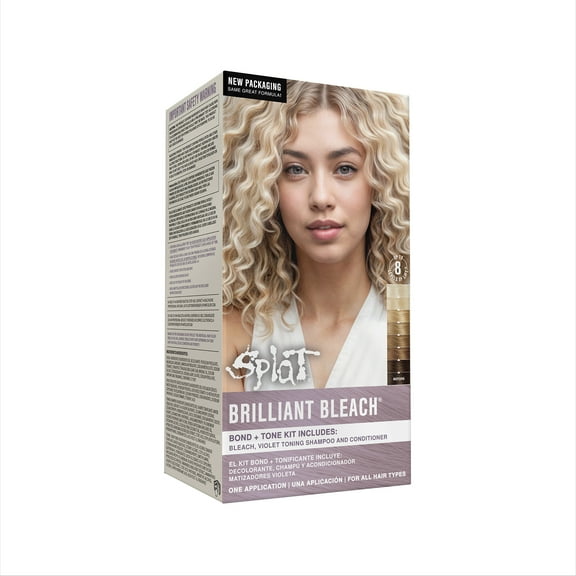 Splat Rebellious Colors Hair Bleach Kit, Brilliant Bleach Blonde, 1 Application