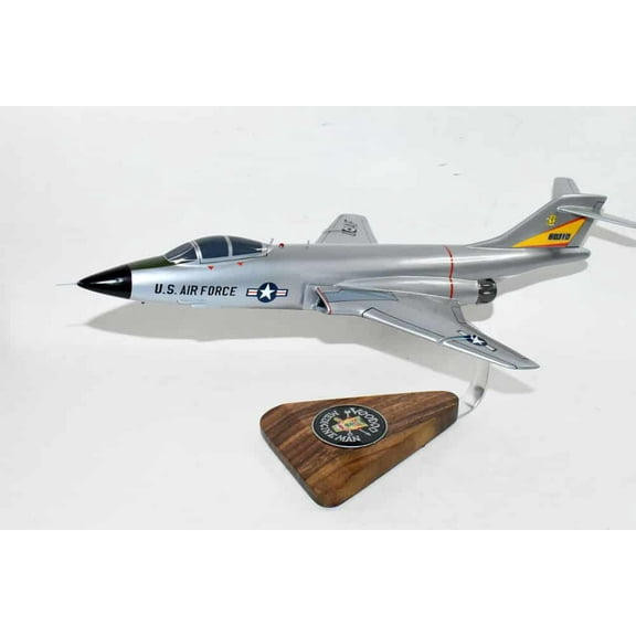 29th Fighter-Interceptor Squadron F-101 Model, 1/45th (18") Scale, Mahogany