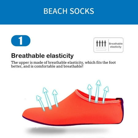 

Tangnade Fashion Mens and Womens Water socks Barefoot Speed Dry Anti-skid Water Socks Yoga