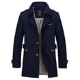 thumbnail image 1 of Gabardina clásica para hombre, abrigo de lana de negocios de doble botonadura y longitud media, impermeable, cálido, largo, cortavientos, para invierno, 1 of 1