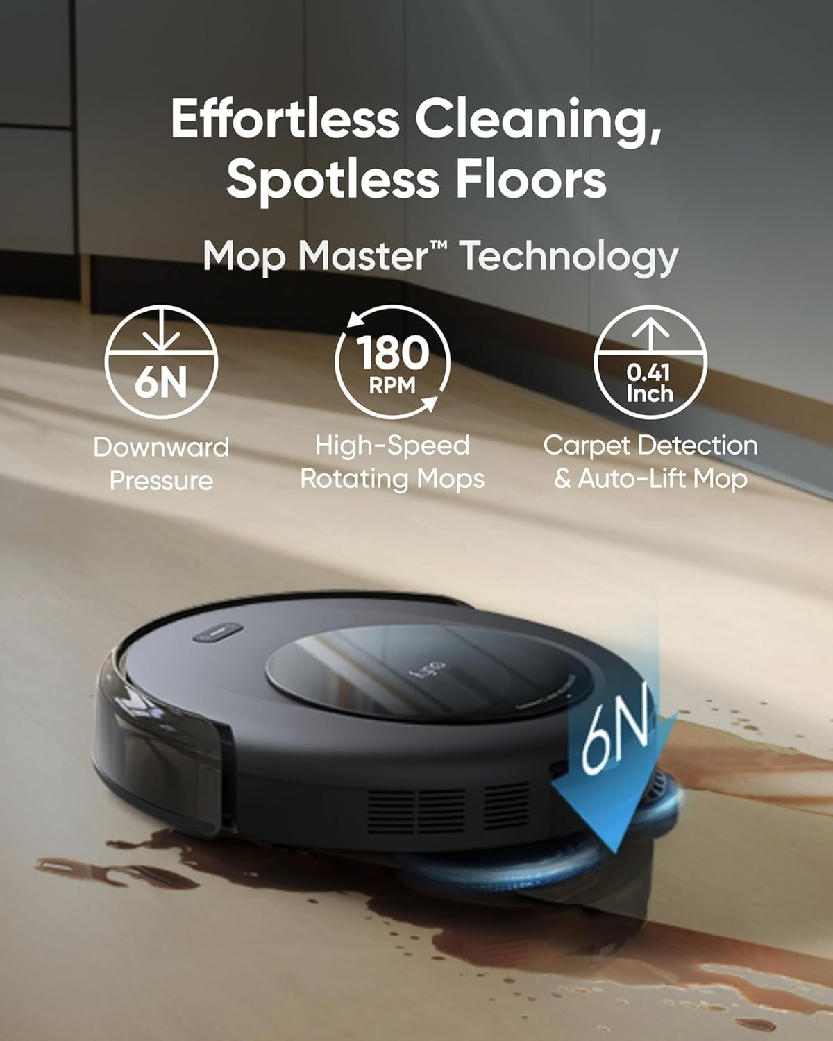 eufy Robot Vacuum and Mop Combo C20 with 6-Pack Large Capacity Dust Bags, All-in-One Station, Auto Mop Washing and Auto Drying for Hands-Free Cleaning,7000 Pa Powerful Suction, Self Emptying