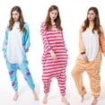 thumbnail image 2 of Pijamas de franela con diseño de unicornio Tianma y animales Siaman para hombre y mujer, de invierno, color coral y verde, con dinosaurios, 2 of 5