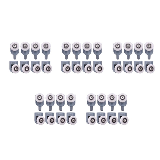 40Pc Rodillos de Ruedas de Puerta de Ducha Rodillo de La Puerta Deslizante Guia Recambios de Ducha Poleas Puerta de Vidrio Ruedas Rodillo de Baño Corredores Reemplazo (Sola Rueda)