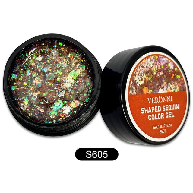 Gel para uñas, gel transparente para esculpir uñas, para decoración de uñas, lentejuelas, esmalte de uñas fluorescente con brillo, pegamento para uñas.