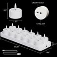 thumbnail image 4 of Velas de Té Recargables, 48 Velas Recargables con Base de Carga Remota, Velas LED Sin Llama, 4 of 5