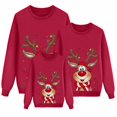 thumbnail image 4 of AWZXDE Christmas Pajamas Bas de Pyjama Familial Assortis pour Papa et Enfants Chandails en Molleton à Manches Longues Tenue de Vacances Col Rond Festif Hommes,G, 4 of 4