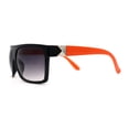 thumbnail image 4 of Womens Flat Top Rectangular Mobster Sunglasses Black Orange Smoke, 4 of 4