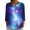 Dark Blue, variant on Planets Sun Universe Outer Science T Shirt Women Summer 3/4 Sleeve Tops Crewneck Loose Fit Blouse Tee