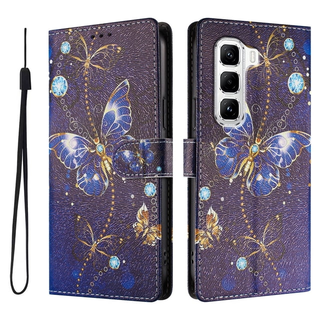 FOXDOCK Funda Tipo Cartera para infinix Hot 50 Pro 4G con Soporte y Correa – Diseño de Patrones Lindos