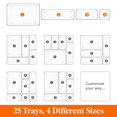thumbnail image 4 of 25 PCS Drawer Organizer Set Clear Plastic Desk Drawer Dividers Trays Dresser Storage Bins Separation Box for Makeup, 4 of 7