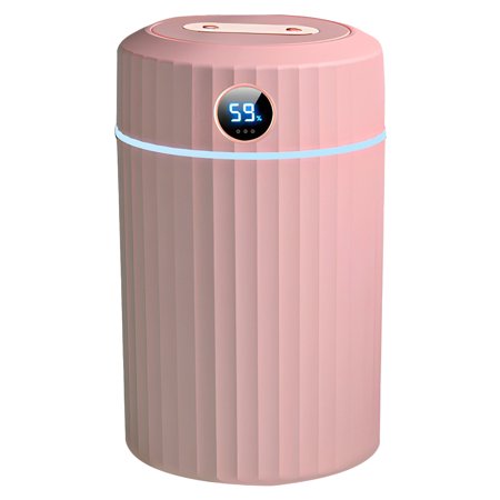 

Gpoty 2PCS Cool Mist Humidifier 2L Wireless Quiet Mini Humidifiers with 2 Spray Nozzles 7-Color LED Light and Real-time Humidity Display USB Humidifier for Bedroom Office Easy to Clean