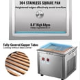 thumbnail image 3 of VEVOR Máquina comercial para hacer rollos de hielo, máquina de crema de yogur salteada de 220 W, máquina para hacer rollos de helado con bandeja cuadrada de 9,4 x 11 pulgadas, método de descongelación, 3 of 5