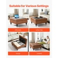 thumbnail image 5 of VEVOR 31 in Square Leather Ottoman with Storage, Upholstered Tufted Button Coffee Table Ottoman with Castered Rolling Wheels, PU Leather High-Density Sponge for Living Room, Dorm, Bedroom, Brown, 5 of 9