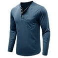 thumbnail image 5 of KHONTS Mens Henley Shirts Short Sleeve Mens Shirts Casual T Shirt Pocket Tee Shirts Blue XL, 5 of 6