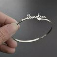 thumbnail image 2 of RSAMD Custom Name Bangle Nameplate Open Cuff Bracelet Stainless Steel Women Jewelry-Please Leave Message-Gold 1-B15, 2 of 9
