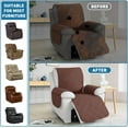 thumbnail image 6 of Wehilion 100% Waterproof Recliner Sofa Cover, Non Slip Recliner Covers for Recliner Chair with Pocket, Washable Reclining Chair Cover Furniture Protector for Kids, Pets Dog Cat (Coffee), 6 of 7