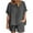 Dark Gray##1, variant on Jsaierl Linen Sets for Women 2 Piece Ladies Casual Summer Round Neck Short Sleeve Tops And Shorts Two Pieces Set Suit