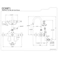thumbnail image 2 of Kingston Brass CC308T1 Vintage Clawfoot Tub Faucet with Hand Shower, Polished Chrome, 2 of 5