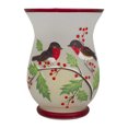 thumbnail image 5 of Northlight 8" Hand Painted Finches and Pine Glass Christmas Candle Holder, 5 of 5