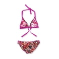 thumbnail image 2 of Becca Womens Printed Reversible 2 Piece Bikini, Purple, Medium, 2 of 2
