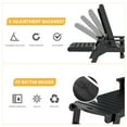 thumbnail image 4 of Dextrus Outdoor Chaise Lounge Chair with Adjustable Backrest, Heavy Duty Resin Patio Lounger with Wide Armrest and 350lbs Capacity for Outside Poolside Beach Backyard, Waterproof, Black, 4 of 7