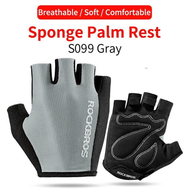 ROCKBROS-guantes de ciclismo para hombre y mujer, de medio dedo, transpirables, para bicicleta de montaña Fivean Guantes deportivos