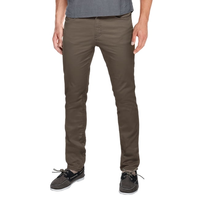 Pantalones Casuales de Algodón para Hombre Match Corte Clásico Color Caqui Oscuro Talla 38
