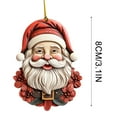 thumbnail image 2 of Christmas Decorations Resin Santa Claus Hanging Ornaments, Exquisite Christmas Ornament for Christmas Tree Decoration Pendant 3.15 Inch Multicolor, 2 of 5