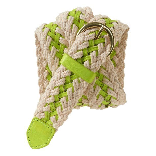 Aeropostale - Cinturón de cuerda pop de neón para mujer, verde, pequeño Aeropostale Medio