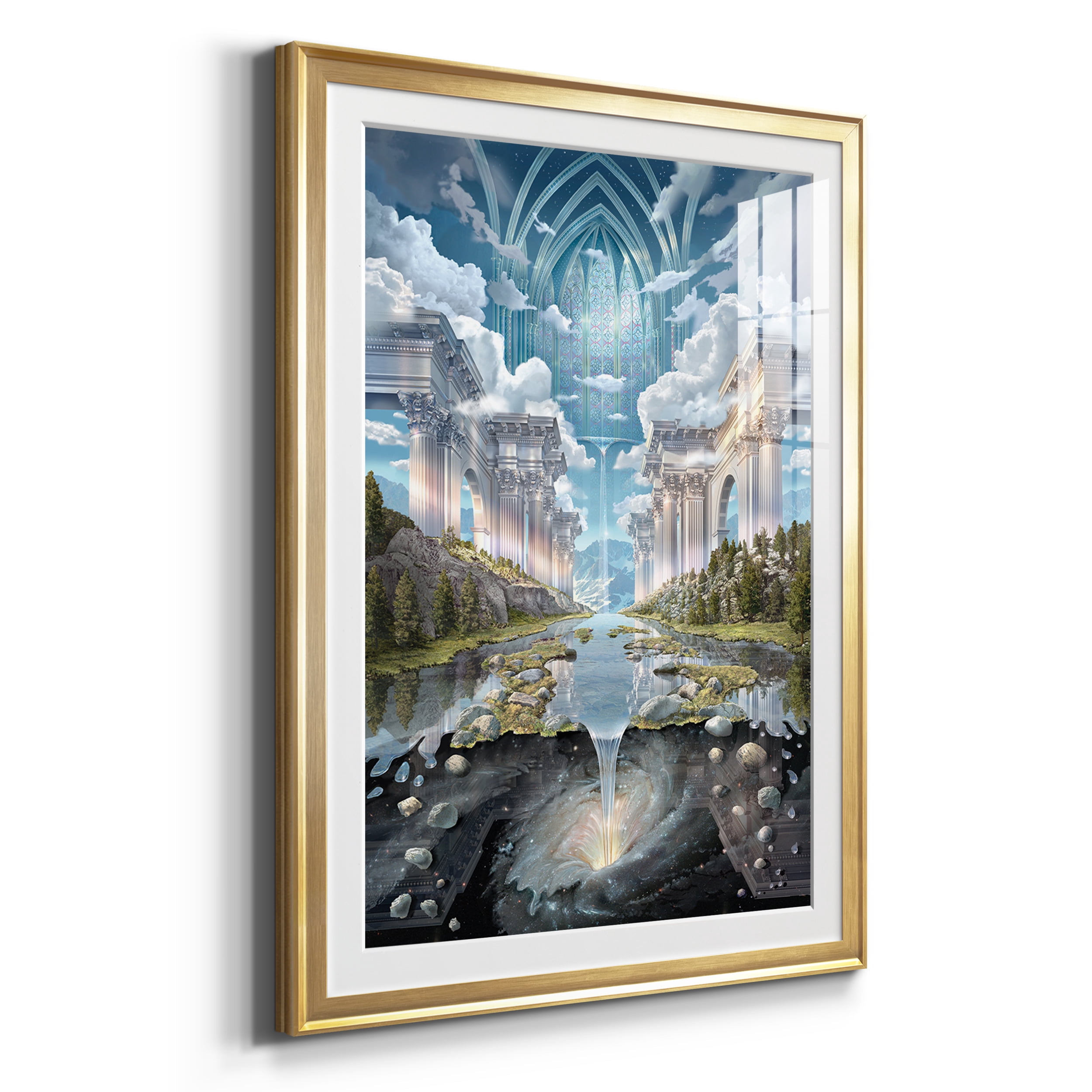 Genesis II Premium Framed Prints Set of 3 - Ready to Hang - 26.5 x 36.5 Each - Gold Frame
