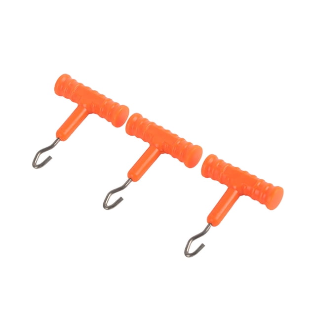 3Pcs Fishing Knot Puller, Knot Rig Puller Baiting Tool with High Carbon Steel Hook and T Handle Baiting Rig Tool Accessory for Carp Fishing Hair Rigs