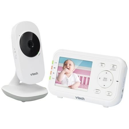 VTech VM3252 2.8 Digital Video Baby Monitor with Full-Color and Automatic Night Vision, White