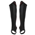 thumbnail image 4 of Polainas ecuestres profesionales para montar a caballo, polainas protectoras de cuero, color negro, 2 uds. YUNYI BRAND Deportes, 4 of 8